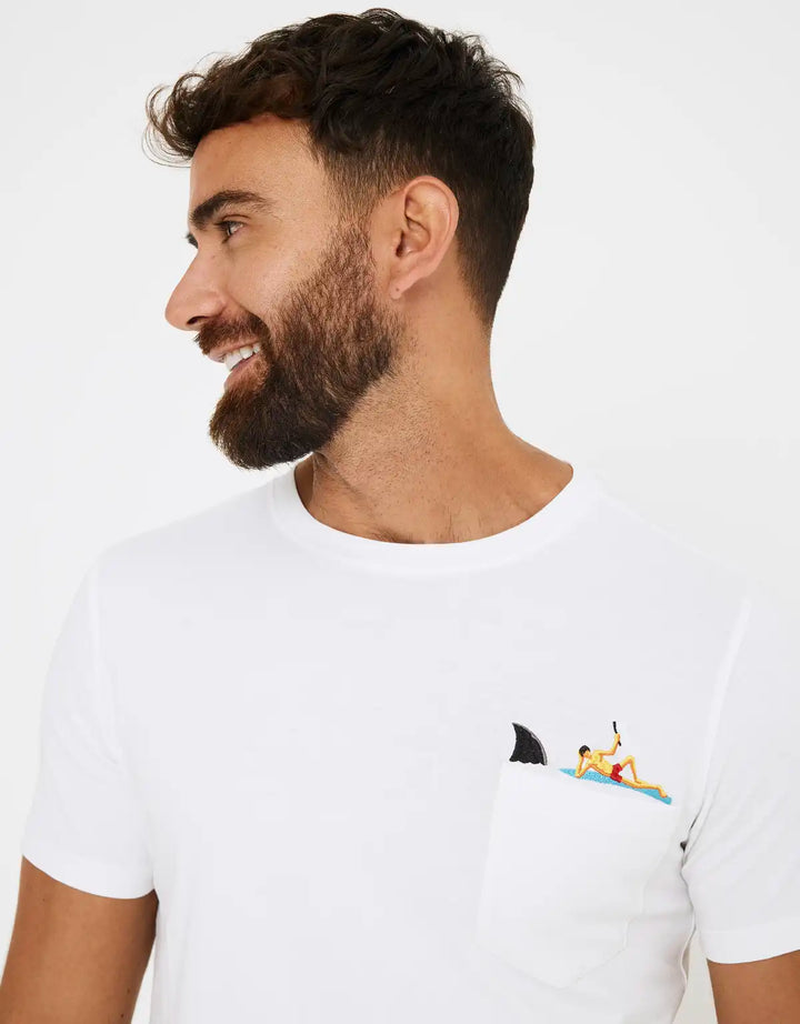 Koala Bay Camiseta Manga Corta Bordado Bolsillo - Barrol