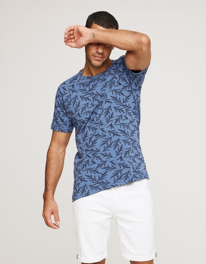 Koala Bay Camiseta Manga Corta Estampado Hojas - Bralea Denim