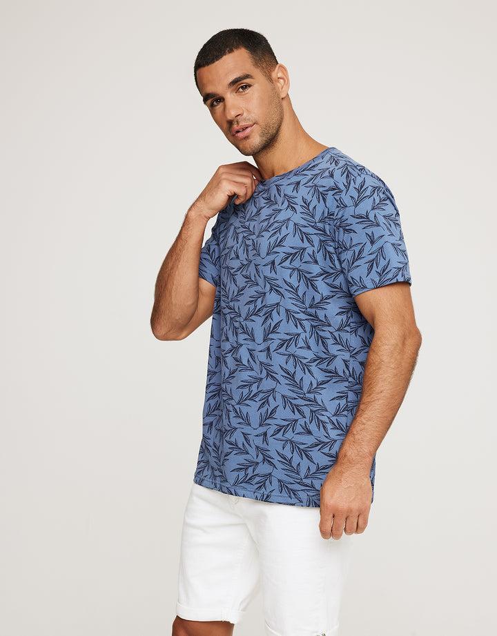 Koala Bay Camiseta Manga Corta Estampado Hojas - Bralea Denim