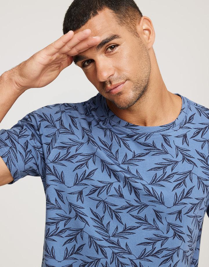 koala bay Camiseta Manga Corta Estampado Hojas - Bralea Denim