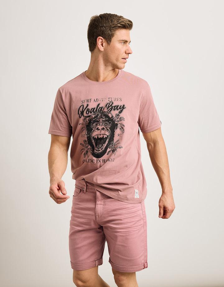 koala bay Camiseta Manga Corta Rosa Ceniza - Monquecito