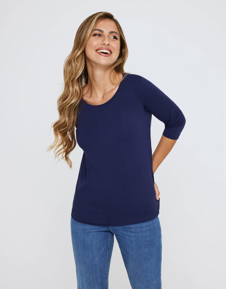 koala bay Camiseta Media Manga Azul Marino - Kloraleen