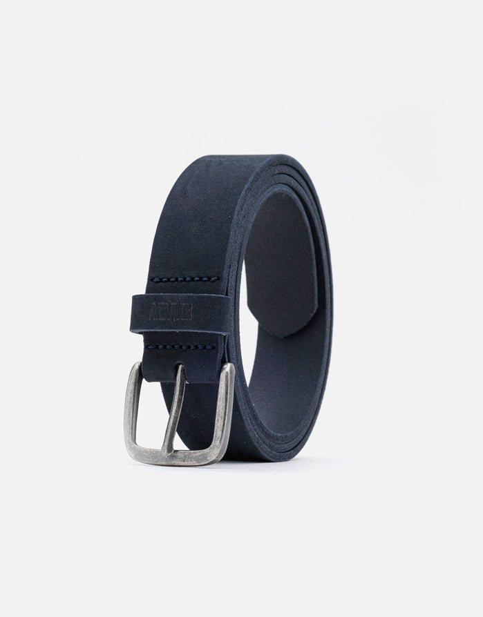 Koala Bay Cinturón Piel Con Hebilla Azul Marino - Kai