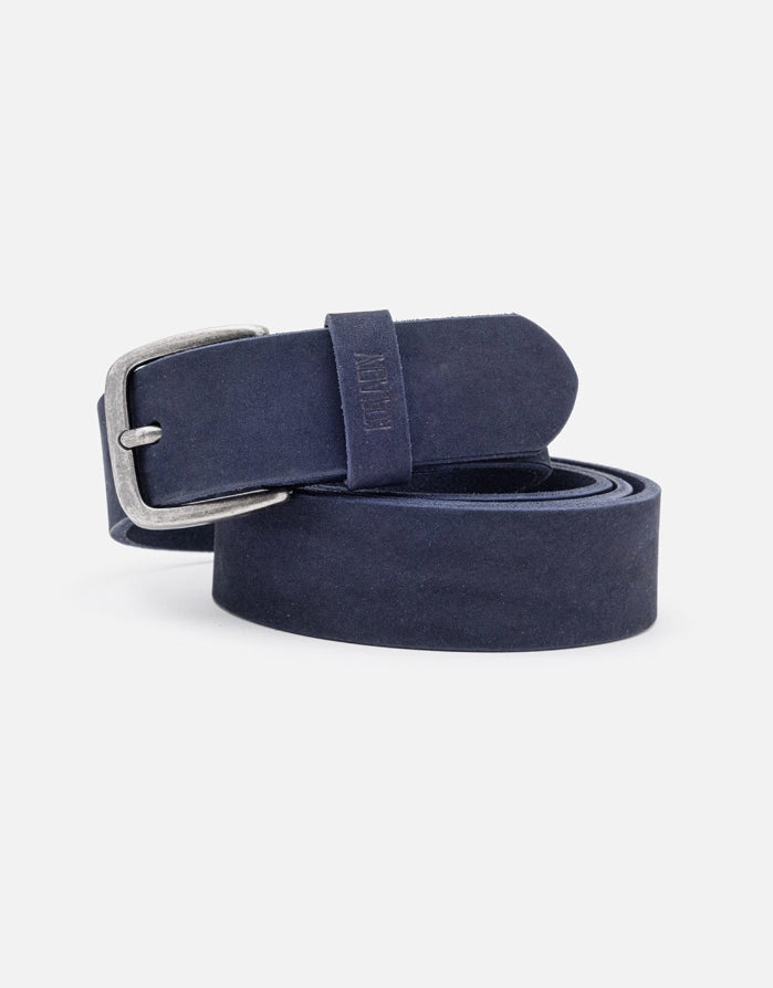 koala bay Cinturón Piel con Hebilla Azul Marino - Kai