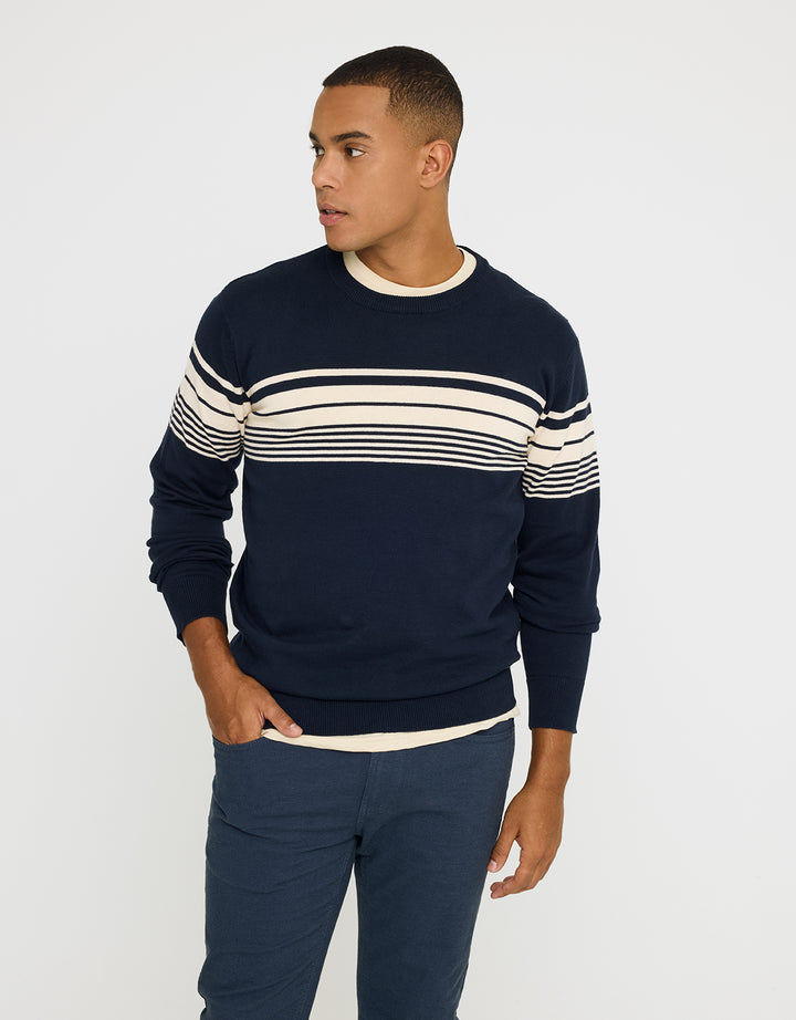 Koala Bay Jersey Manga Larga Rayas Azul Marino - Woldcost