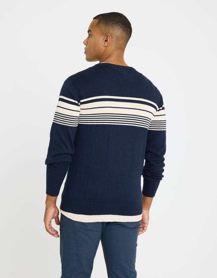 Koala Bay Jersey Manga Larga Rayas Azul Marino - Woldcost