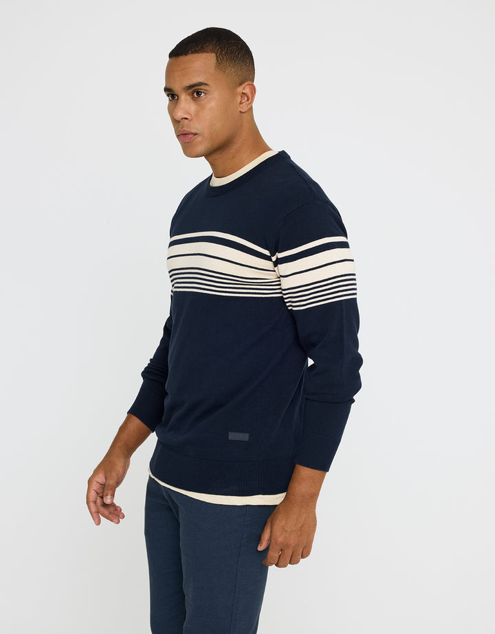 Koala Bay Jersey Manga Larga Rayas Azul Marino - Woldcost