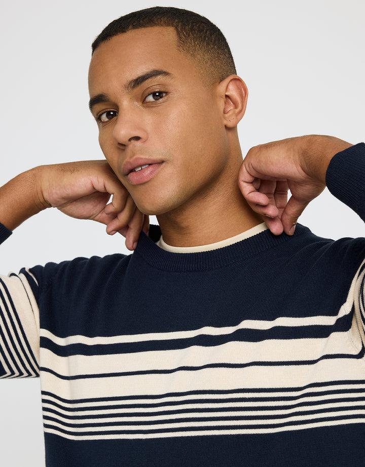 koala bay Jersey Manga Larga Rayas Azul Marino - Woldcost