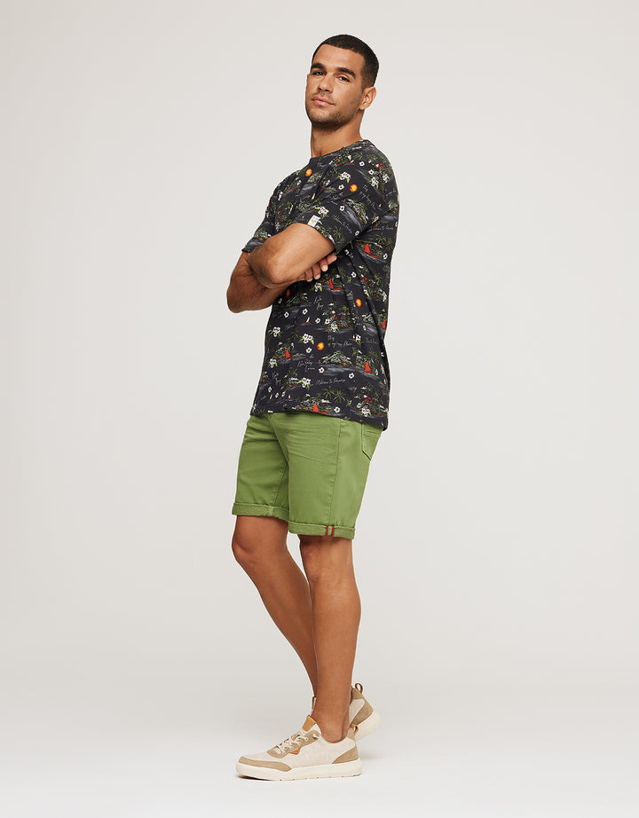 Koala Bay Bermuda Denim Verde - Palm Beach