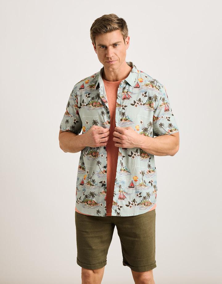 Koala Bay Camisa Manga Corta Azul Celeste - Cashoy