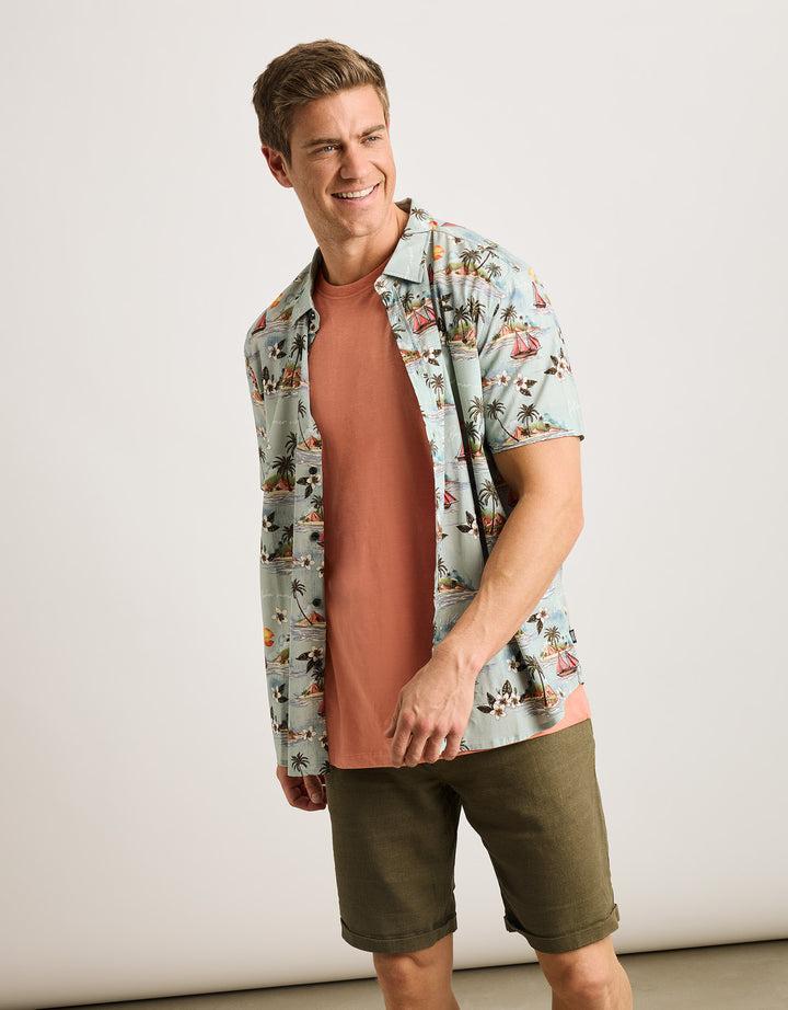 Koala Bay Camisa Manga Corta Azul Celeste - Cashoy