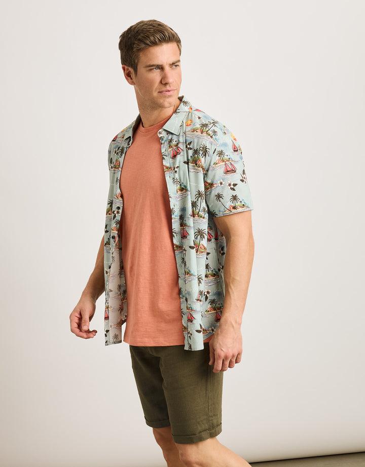 koala bay Camisa Manga Corta Azul Celeste - Cashoy