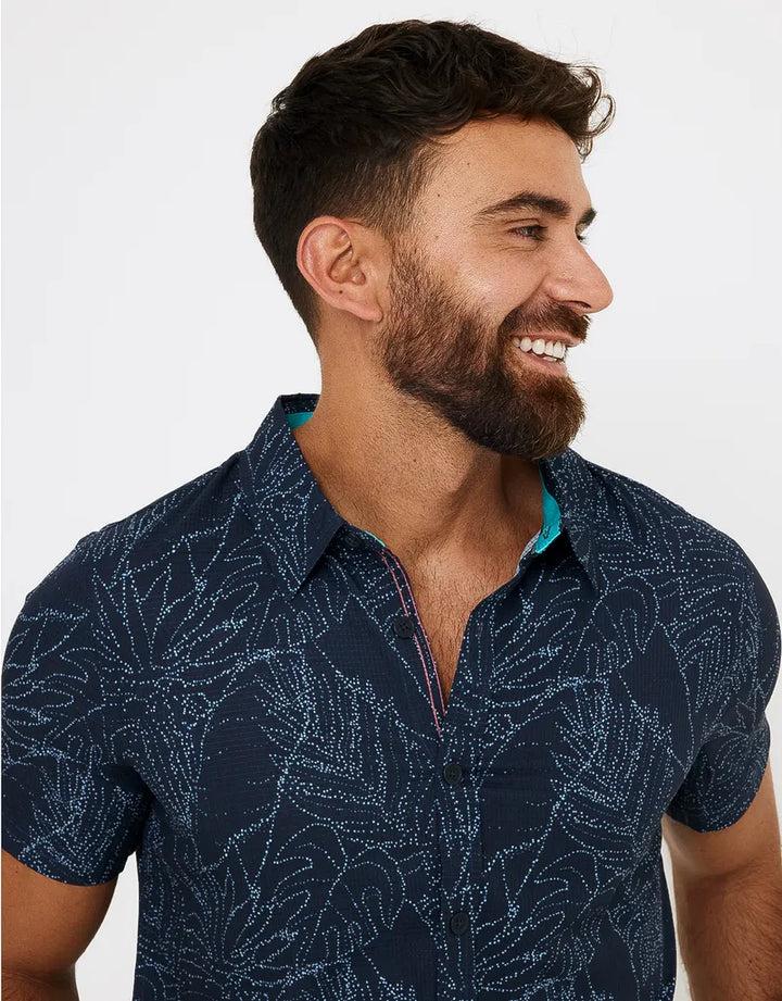 Koala Bay Camisa Manga Corta Azul - Furore