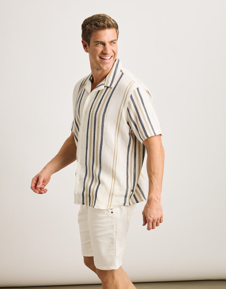 Koala Bay Camisa Manga Corta Azul Marino - Isao