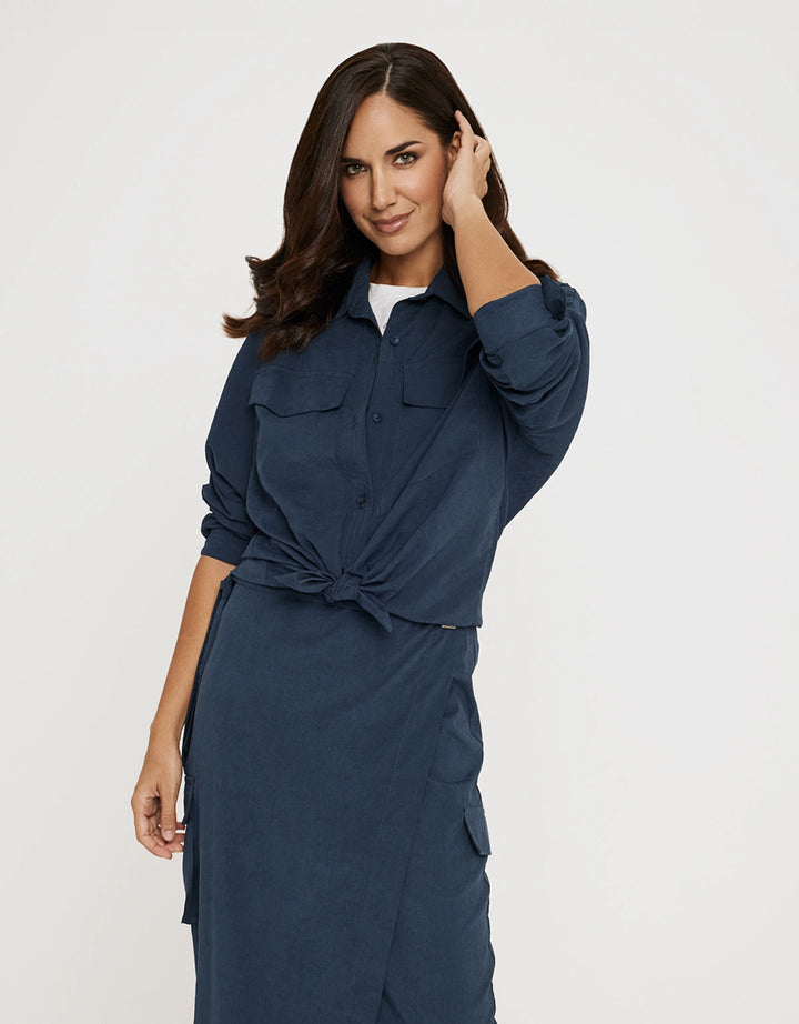 koala bay Camisa Manga Larga Azul Oscuro - Presti