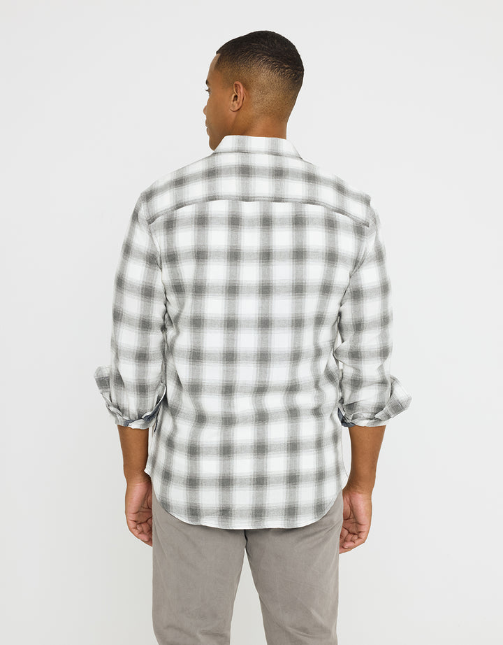 Koala Bay Camisa Manga Larga Cuadros Gris - Broadca