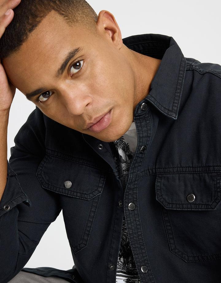 Koala Bay Camisa Manga Larga Negro - Balthasar