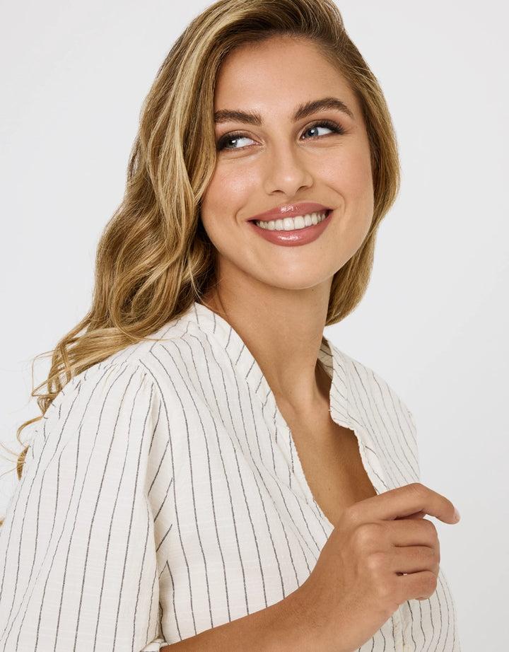 Koala Bay Camisa Manga Larga Rayas Off White - Tylus