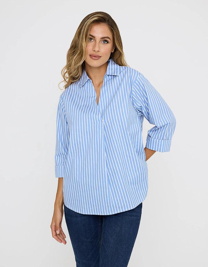Koala Bay Camisa Oversize Azul Rayas - Lospine