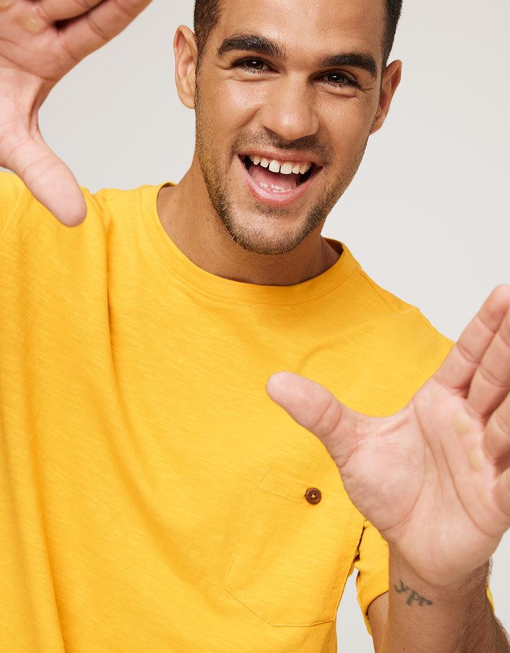 Koala Bay Camiseta Manga Corta Amarillo - Button