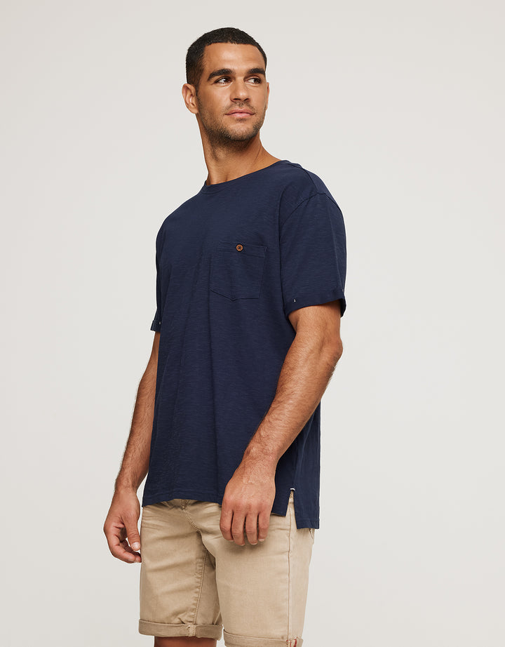 Koala Bay Camiseta Manga Corta Azul Marino - Button