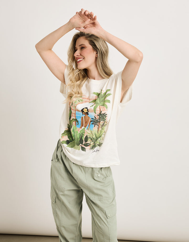 Koala Bay Camiseta Manga Corta Beige - Balmina