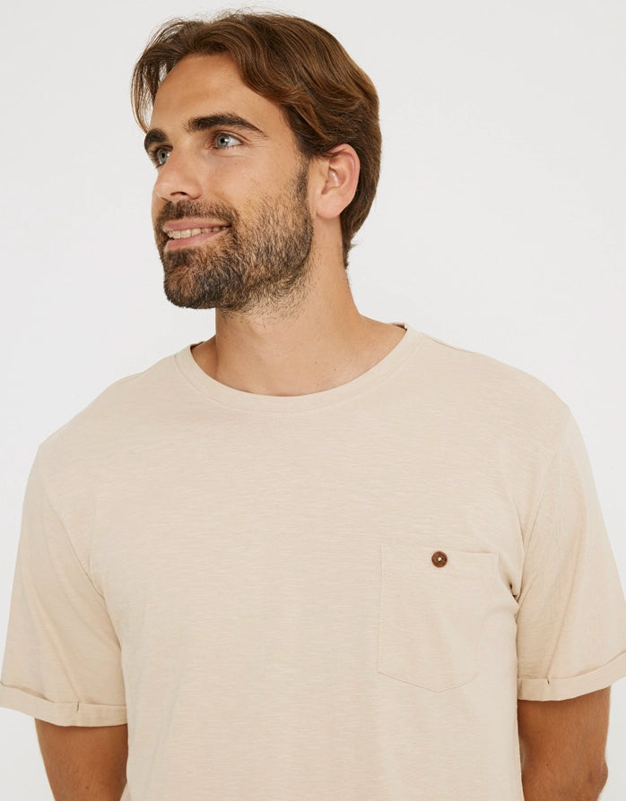 Koala Bay Camiseta Manga Corta Beige - Button