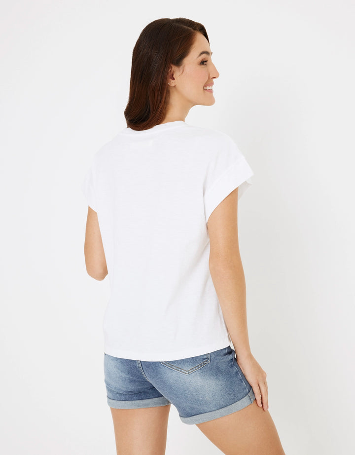 Koala Bay Camiseta Manga Corta Blanco - Naliaca