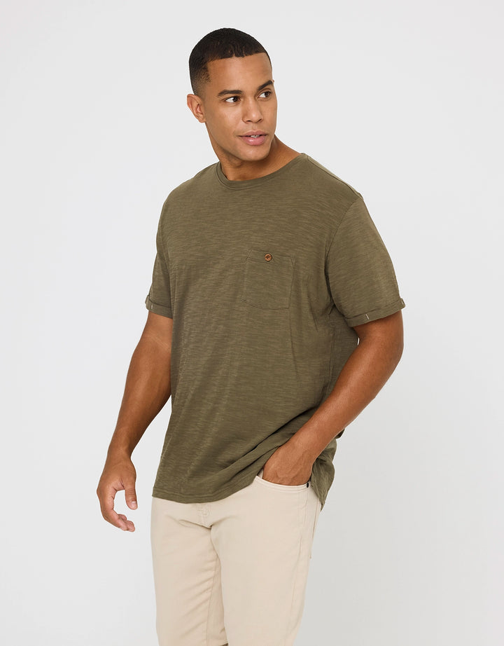 Koala Bay Camiseta Manga Corta Caqui - Button