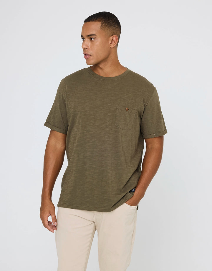 koala bay Camiseta Manga Corta Caqui - Button