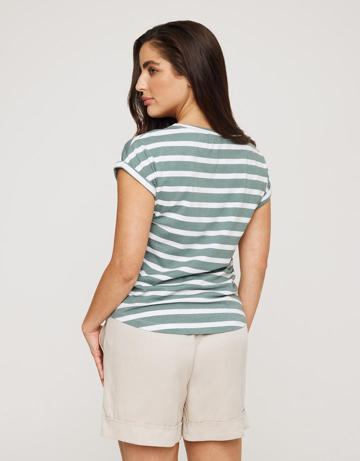 Koala Bay Camiseta Manga Corta De Rayas - Madonna