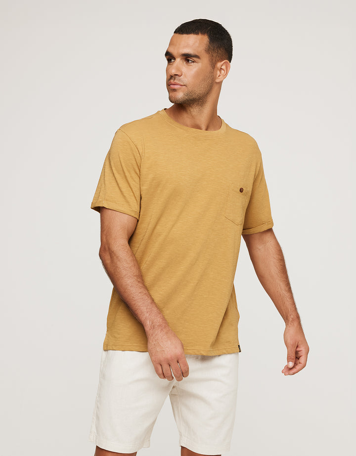 Koala Bay Camiseta Manga Corta Mostaza - Button