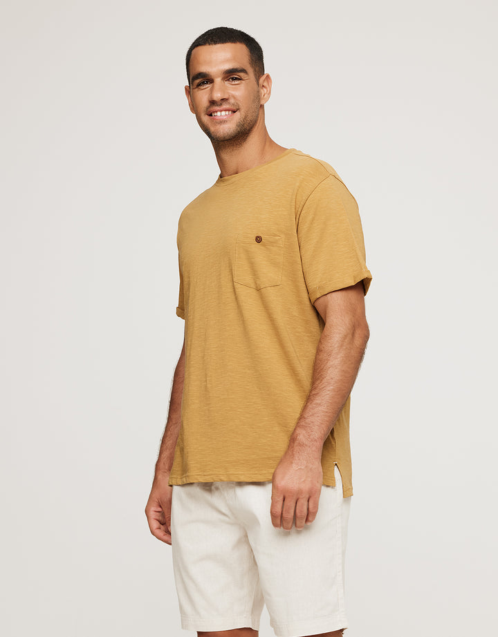 koala bay Camiseta Manga Corta Mostaza - Button