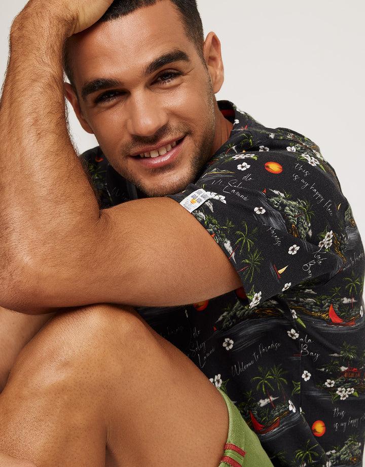 Koala Bay Camiseta Manga Corta Negro - Corsario