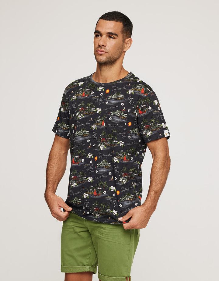 Koala Bay Camiseta Manga Corta Negro - Corsario