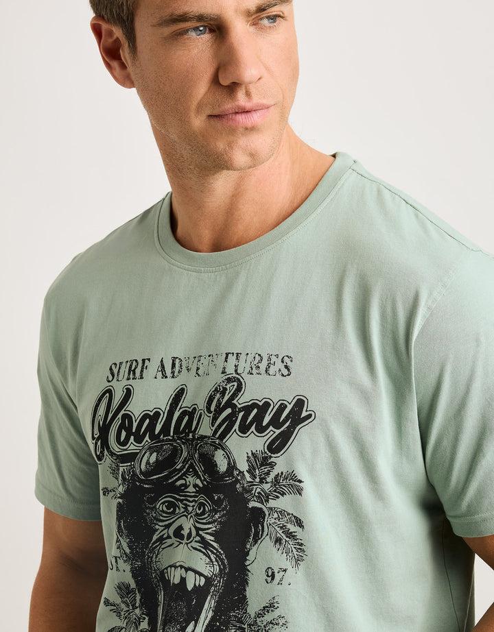 Koala Bay Camiseta Manga Corta Verde - Monquecito