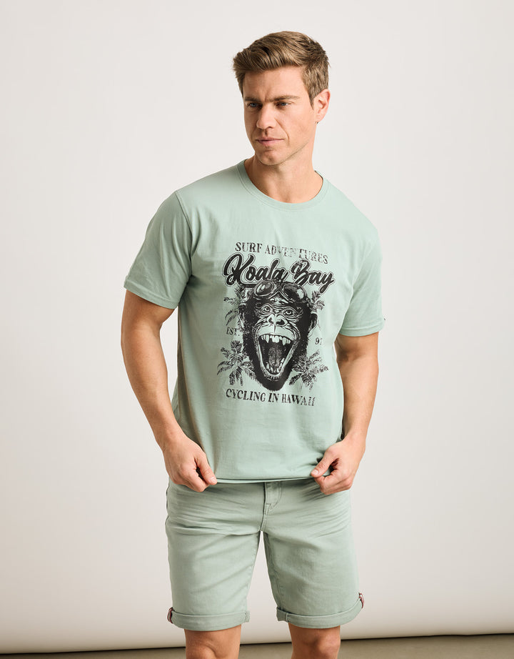 koala bay Camiseta Manga Corta Verde - Monquecito