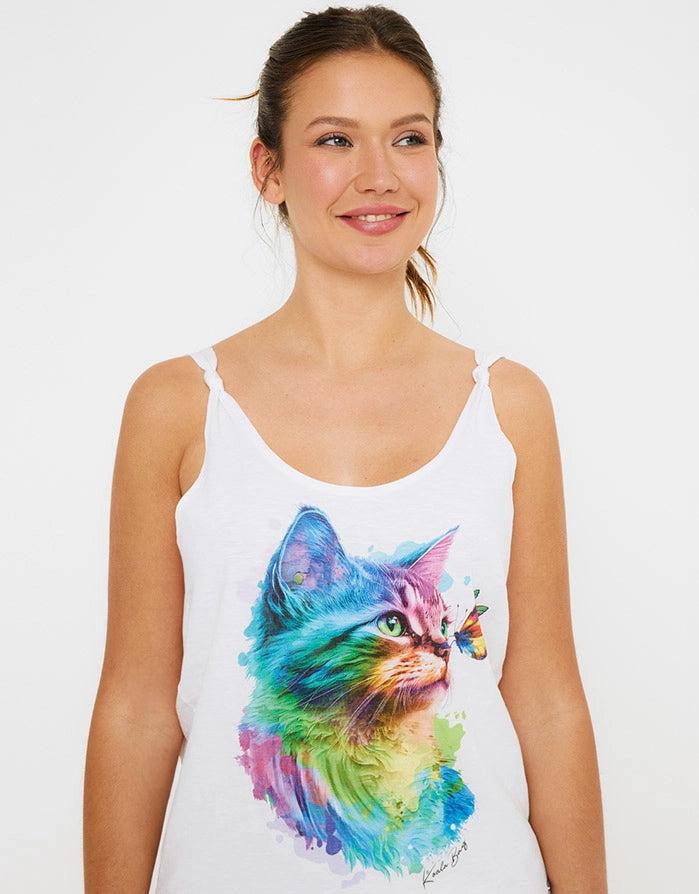 Koala Bay Camiseta Tirantes Gato - Demora