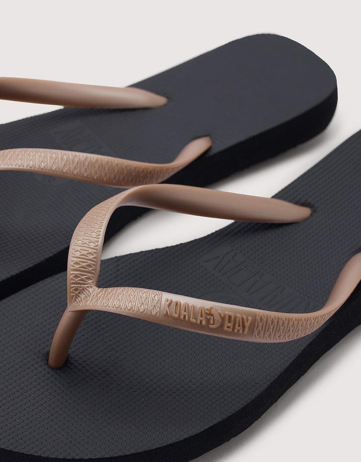 Koala Bay Chancla Dedo Negro Y Oro - Mundaka