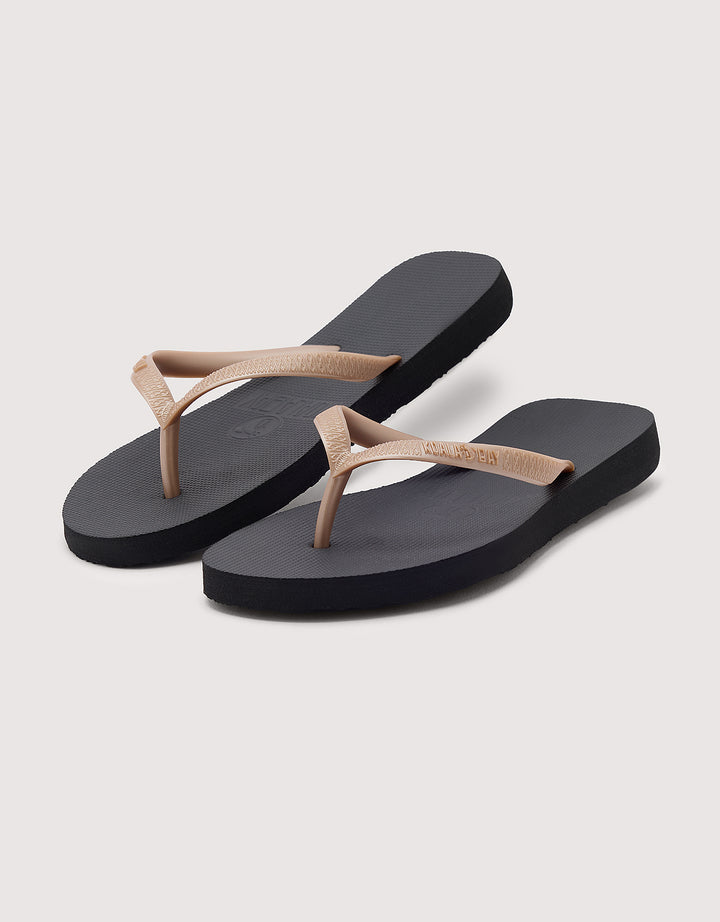 Koala Bay Chancla Dedo Negro Y Oro - Mundaka