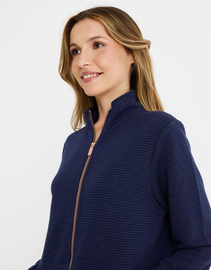Koala Bay Chaqueta Cremallera Azul Marino - Tigia