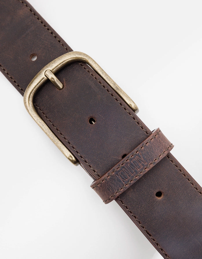 Koala Bay Cinturón Marrón Piel Y Algodón - Owen