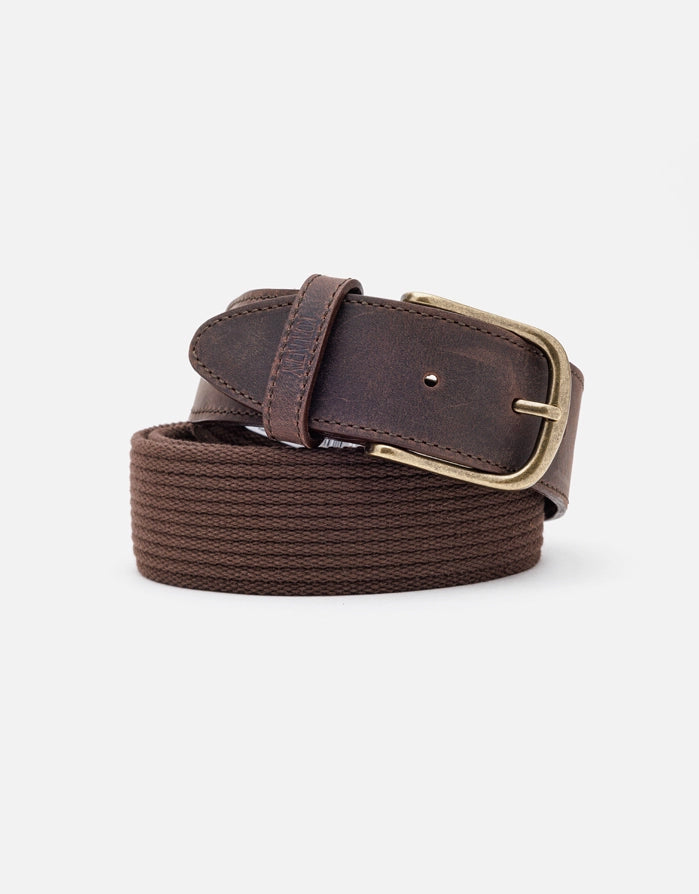 koala bay Cinturón Marrón Piel y Algodón - Owen