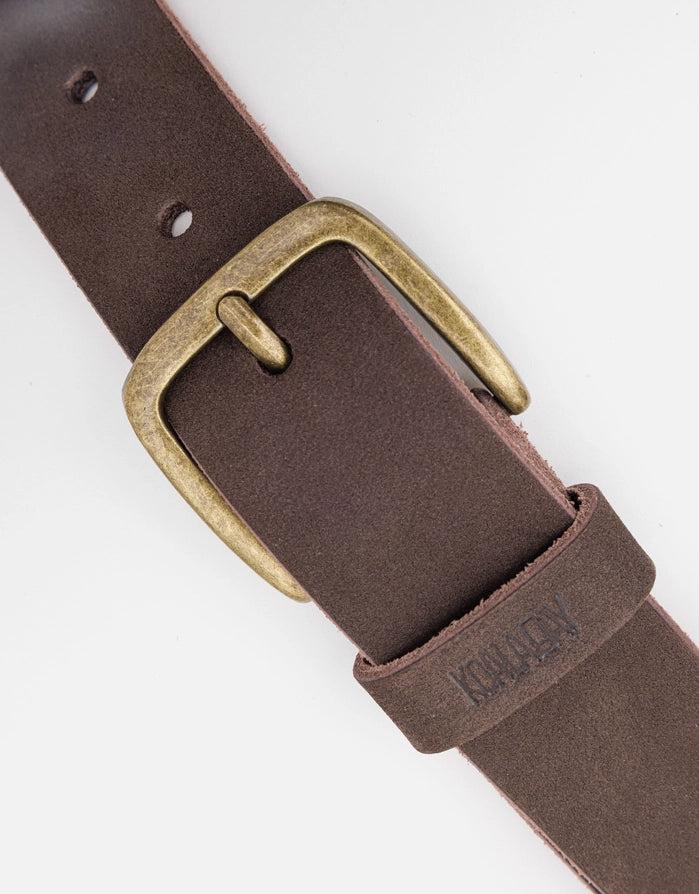 Koala Bay Cinturón Piel Con Hebilla Marrón - Kai