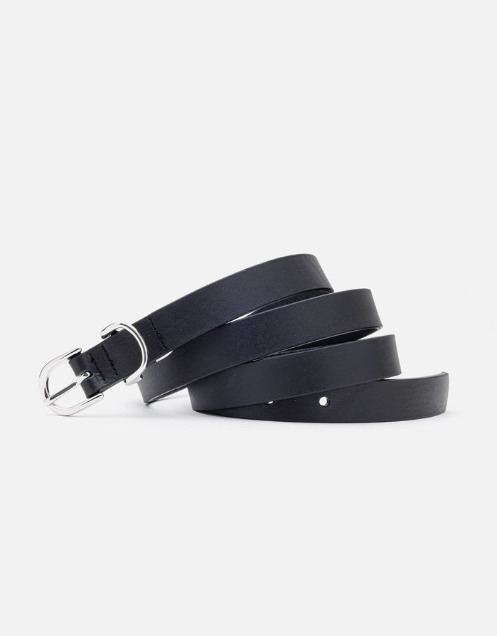 Koala Bay Cinturón Piel Fino Negro - Marisa