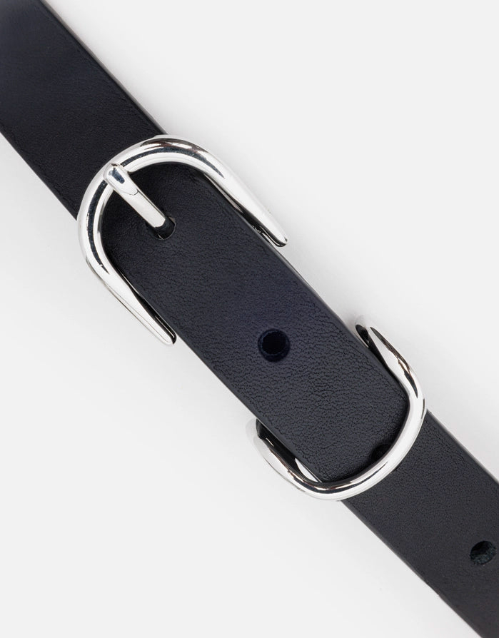 Koala Bay Cinturón Piel Fino Negro - Marisa