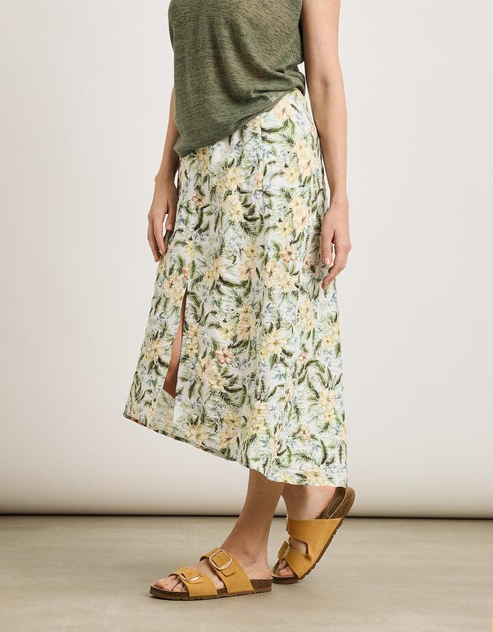 Koala Bay Falda Midi Amarillo - Ilche