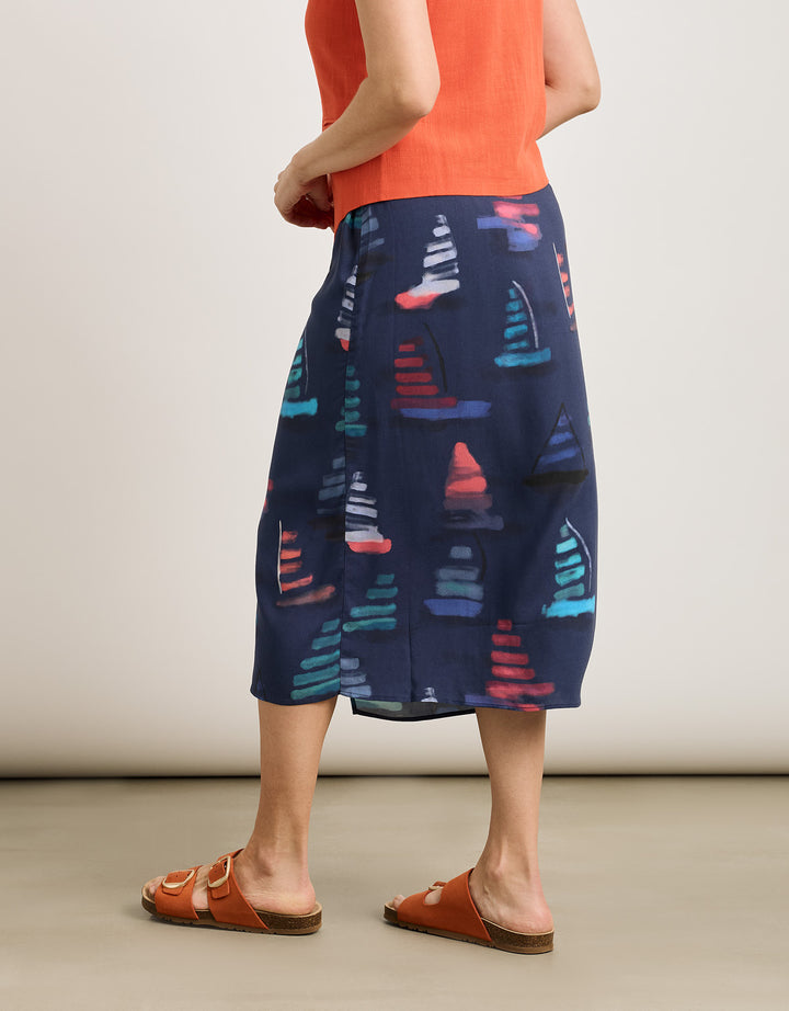 Koala Bay Falda Midi Azul - Viden