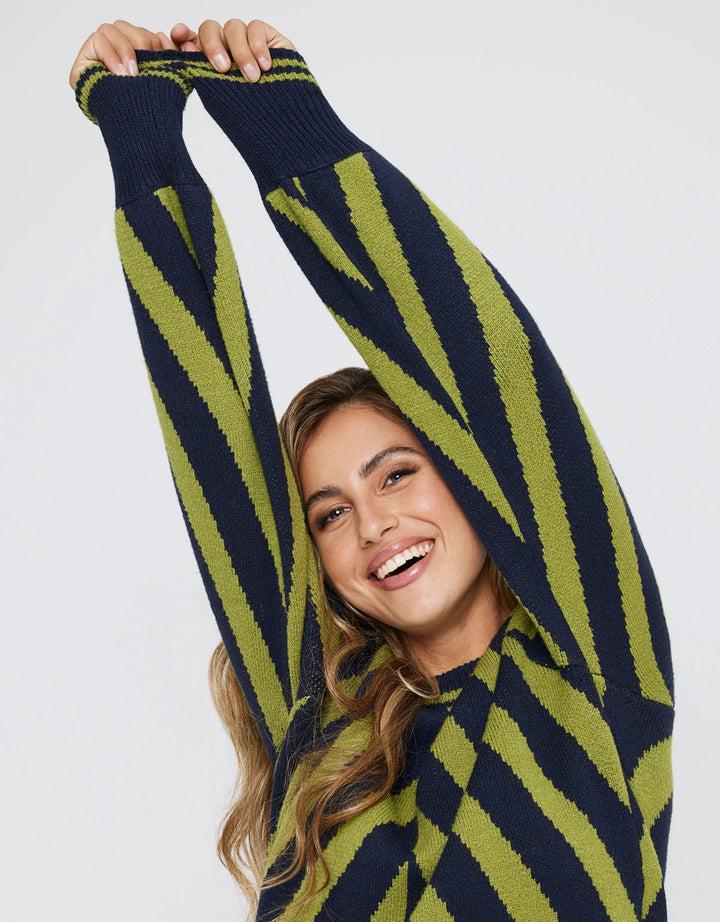 Koala Bay Jersey Rayas Cuello Redondo - Piraru
