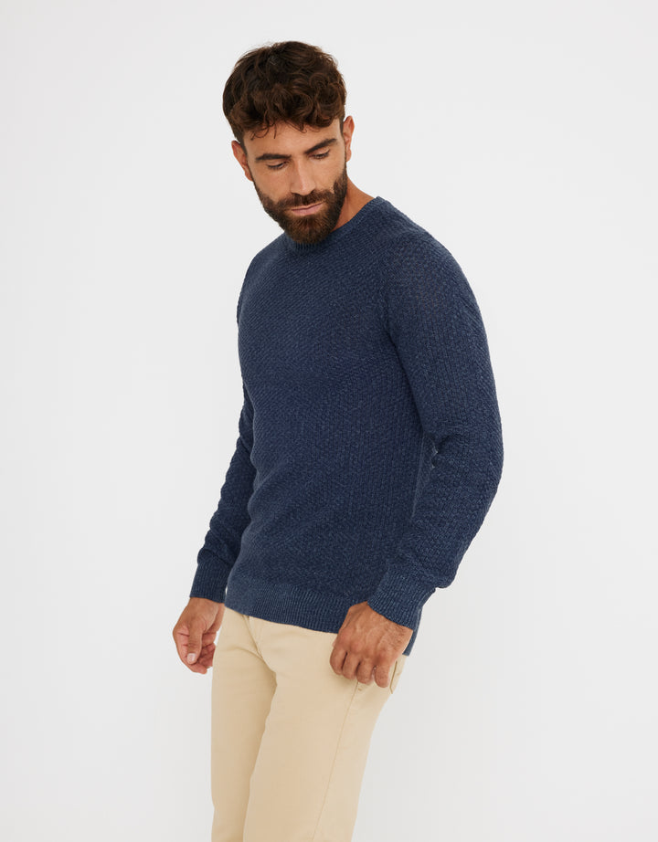 Koala Bay Jersey Textura Azul Marino - Tuter